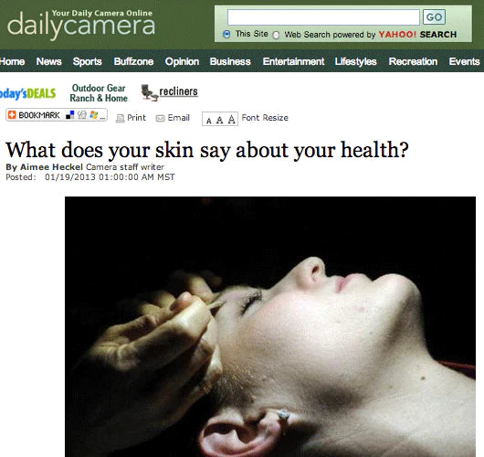 IN THE PRESS: Tru Skincare Featured in Daily Camera | January 2013